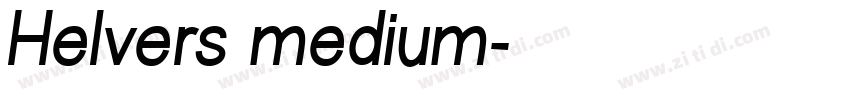 Helvers medium字体转换